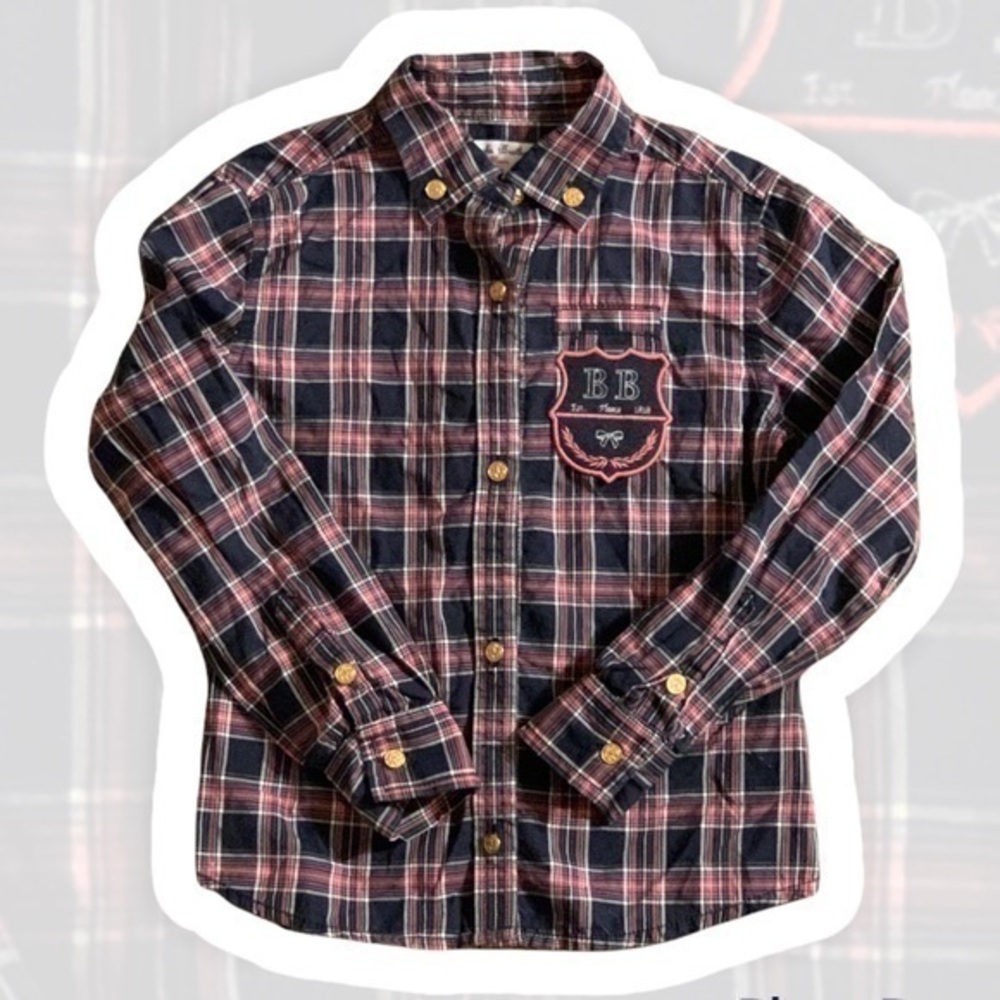 Brooks Brothers Girls Plaid Blouse -Size 4